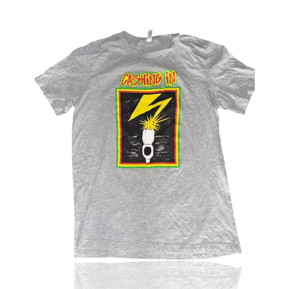 Bad Brains "Cashing In" Men's Graphic T-Shirt Gray Size L Punk Rock